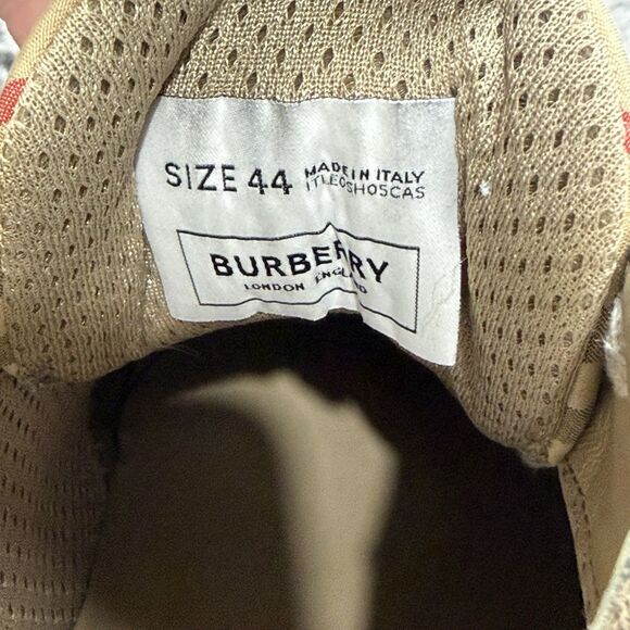 Authentic Burberry Ramsey Vintage Check Beige Low Top Sneakers Size 44/ 11 US main image 4